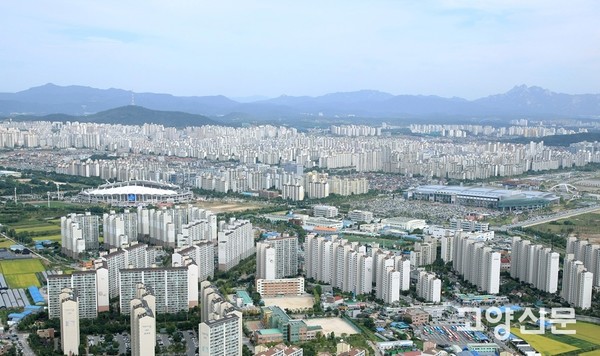 고양시 일산의 아파트 단지.