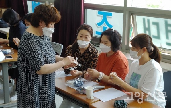 5월에 진행된 사전 교육 모습. [사진제공=조인핸드]