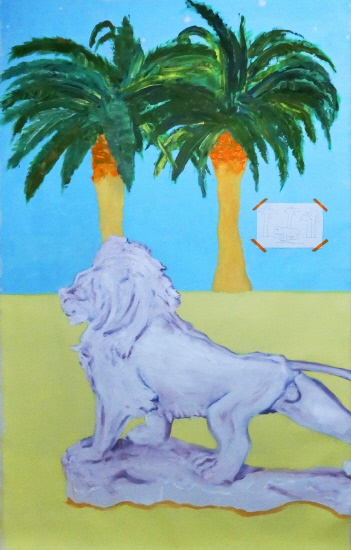 김윤섭 'Types of cap-Lion and palm tree'