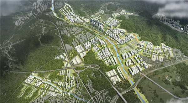 창릉3기신도시 국제공모에서 최우수상을 수상한 '포용적 연결도시' 조감도