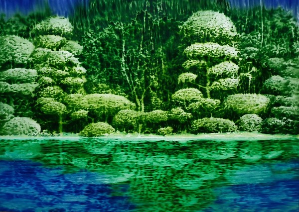 마음, 정원, oil on canvas, 65x91cm, 2019