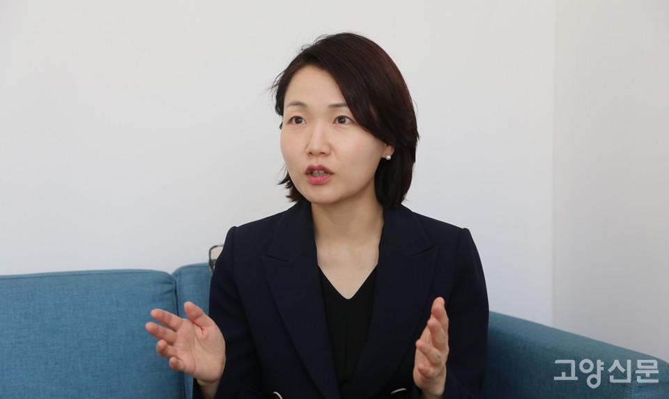 더불어민주당 원내대변인을 맡고 있는 고양시병(일산동구) 홍정민 국회의원. 인터뷰는 10일 진행됐다. 