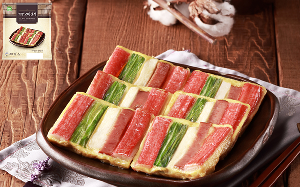 •오미산적 360g : 국내산 돼지고기 햄과 탱탱한 맛살, 신선한 쪽파와 향긋한 새송이버섯을 무항생제 계란에 부쳐낸 산적입니다. 꼬지 없이 야무지게 부쳐서 어린이와 어른신들도 안전~