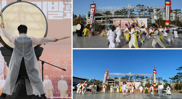 타악단 ‘쾌’ 김보성 단장의 대북공연은 웅장함을 선사했다. 