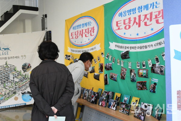 능곡 도시재생 주민공모사업에 선정된 지역단체 ‘펫빌리지’에서 전시한 ‘야옹멍멍 함께 가는 토당사진관’