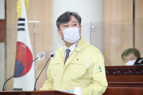 ▲ 김서현 시의원이 12일 고양시의회 본회의장에서 5분발언을 하고 있다.