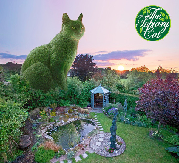 리차드 선더스의 토피어리 고양이 작품 [사진출처 : www.facebook.com/topiarycat]