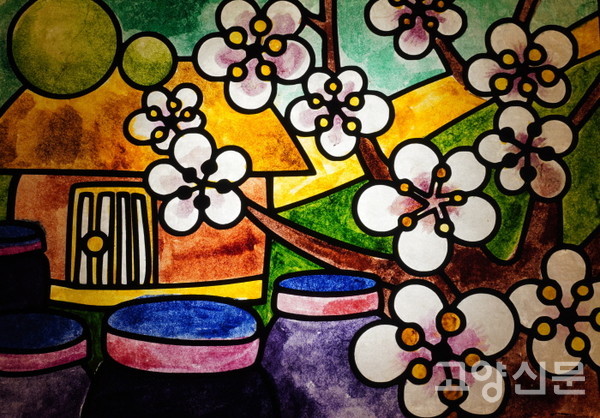 최은자 작 '배꽃 피는 능곡'