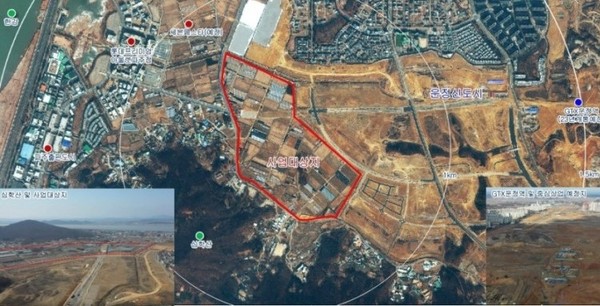 ▲ 파주메디컬클러스터는 운정3지구와 심학산 사이에 조성된다.