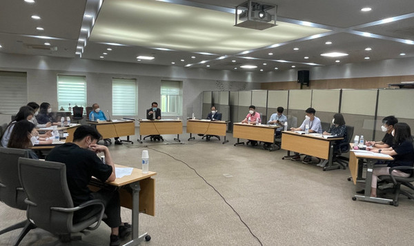  상반기 주요 추진사업 평가보고회를 가진 재단법인 국제꽃박람회.