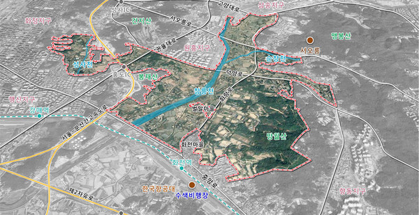 창릉신도시 예정지역 항공사진