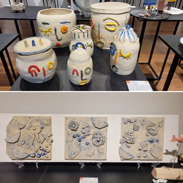 ▲ 올해 상반기에 진행된 고양시장애인종합복지관 ‘아르떼아카데미’를 통해 완성된 작품(미술, 사진, 도예).