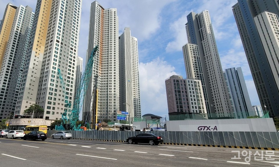 ▲ 현재 공사가 진행 중인 GTX 킨텍스역 모습.