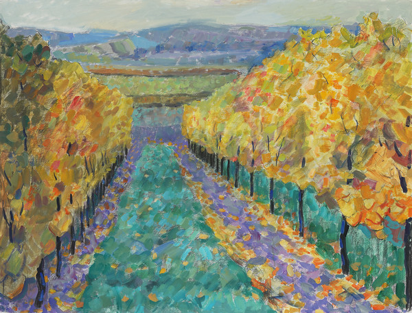 헤수스 수스 몬따예스, 10월의 포도밭, 2020, 캔버스에 유채, 89×116cm