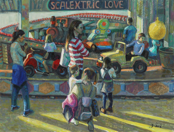 헤수스 수스 몬따예스, 놀이동산 주말 오후, 2019, 캔버스에 유채, 89×116cm