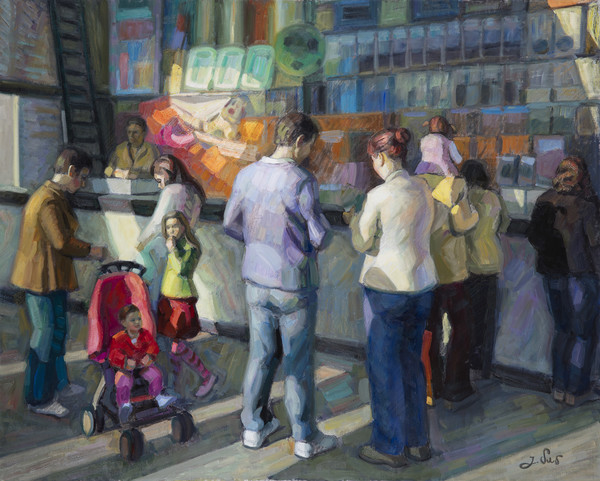 헤수스 수스 몬따예스, 훼리아의 주말 오후, 2015, 캔버스에 유채, 파스텔, 130×162cm