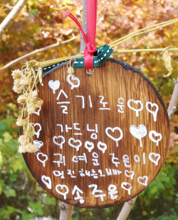 송주은 학생의 나무 문패