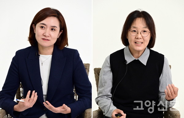 (왼쪽부터) 임은정 몇시학교 이슈클래스 기획자, 이은정 에코코리아 사무처장. [사진제공=사회적협동조합 마당]