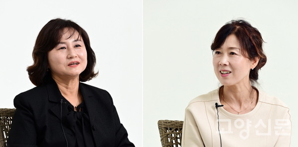 (왼쪽부터) 김민아 고양파주아이쿱생협 대표, 최성복 동녘지역아동센터장. [사진제공=사회적협동조합 마당]