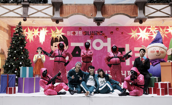 오징어파크에서 게임을 준비중인 원마운트.[사진제공=원마운트]