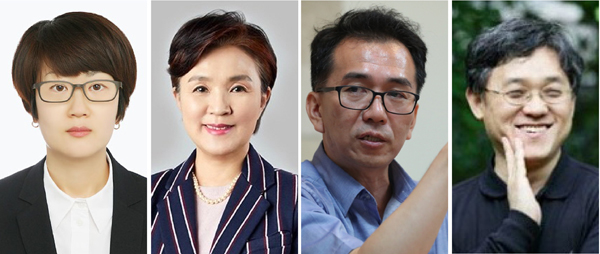 (왼쪽부터) 김태연 숭실대 인문과학연구소 조교수, 강금실 전 법무부장관, 이상철 크리스챤아카데미 원장, 김진호 제3시대그리스도교연구소 연구이사. [사진제공=사월의책]