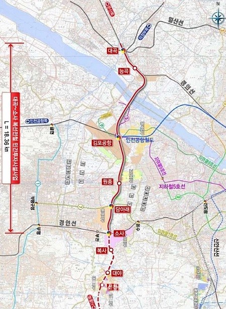 ▲ 서해선 노선도