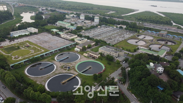 ▲ 일산서구 법곳동 일산하수처리장 항공사진. [고양시 제공]