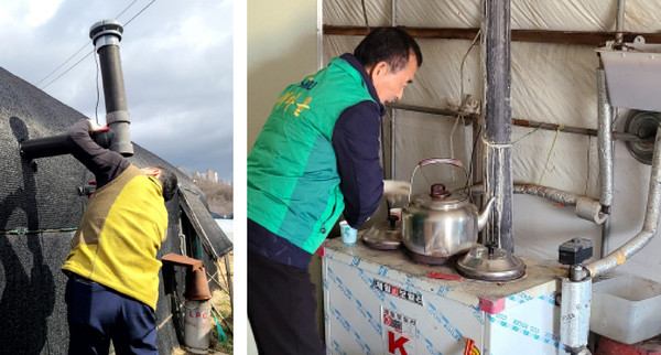 흥도동이 하우스 거주 독거 노인을 위한 주거환경 개선사업을 진행하고 있다.