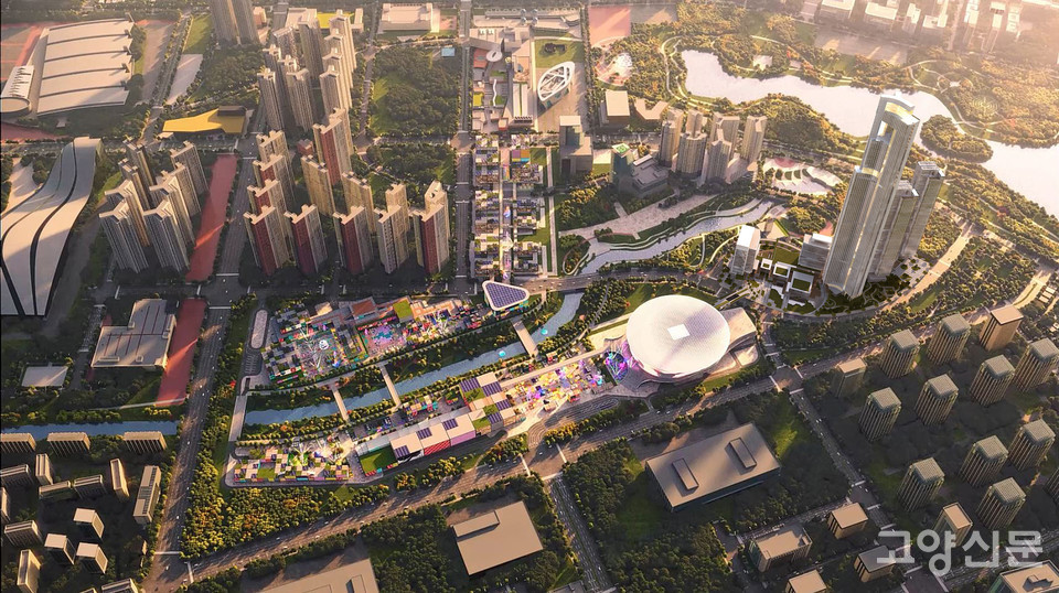 ▲ CJ라이브시티 단지 전체 조감도.