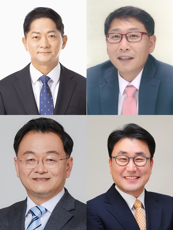 (사진 왼쪽위부터 시계방향으로)이재준, 김영환, 박준, 민경선 후보