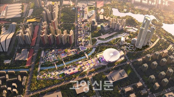 ▲ CJ라이브시티 전체 단지 조감도.