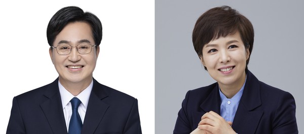 ▲ 김동연 더불어민주당 경기지사 후보, 김은혜 국민의힘 경기지사 후보 (사진=각 후보측 제공)