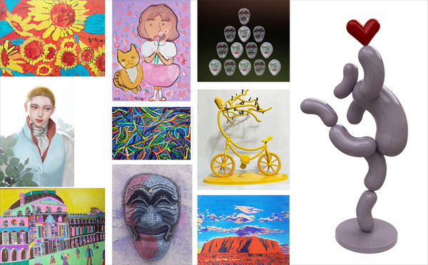 전시 작가의 작품들