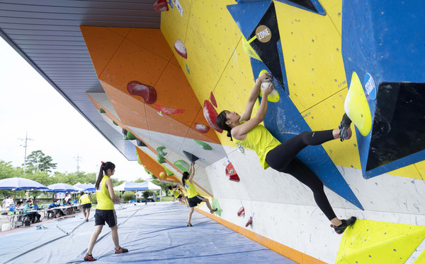   선수들이 경기를 시작하고 있다. [사진제공= 대한산악연맹]