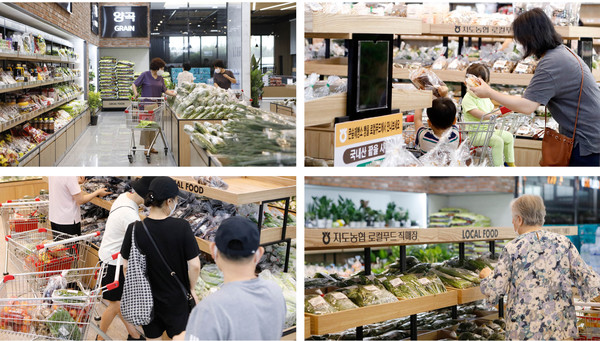 소비자들은 정식 개장 시간전부터 나와 신선한 농산물을 고르기도 한다.  