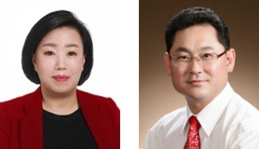 ▲(사진 왼쪽부터) 같은 당 의원들로부터 대표직 사퇴 촉구를 받고 있는 국민의힘 곽미숙(고양6) 도의원. 경기도의회 경제노동위원장에 선출된 국민의힘 김완규(고양12) 도의원. 