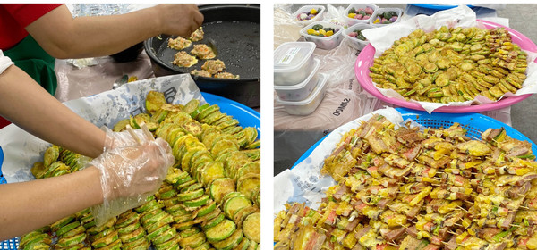 새마을부녀회가 만든 여러가지 전 종류.