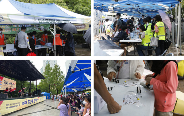 비가 오는 중에도 주민들은 축제를 즐기느라 오후 늦게까지 참여하고 체험하며 공연을 즐겼다.