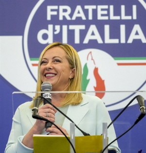 이탈리아 극우정당 ‘이탈리아형제들’의 조르지아 멜로니 대표.