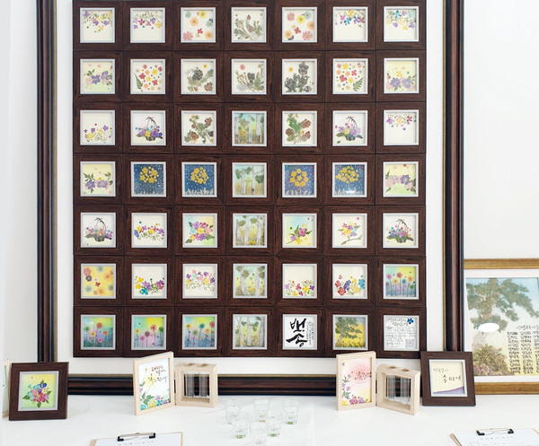 백송을 주제로한 압화사진