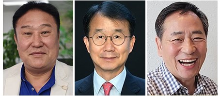 ▲(사진 왼쪽부터 가나다순) 김도협 현 고양시야구소프트볼 협회장, 김윤중 전 강남구체육회 사무국장, 안운섭 현 고양시체육가맹단체 회장단협의회장.