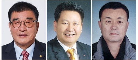 ▲유재복 현 고양시체육회 수석부회장, 임형성 전 시의원, 장기태 전 고양시축구협회 부회장.