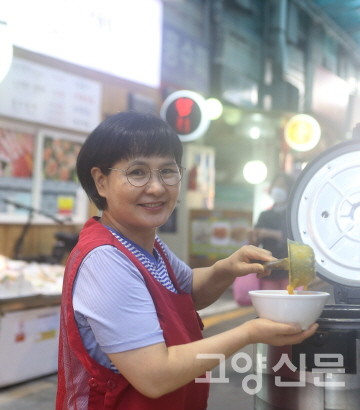 열두광주리 죽집 김인순 사장 [사진=배지영]