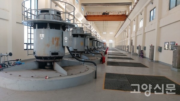 배수펌프장 내부의 시설