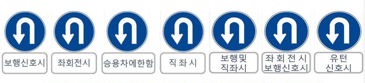 조건부 유턴 표지