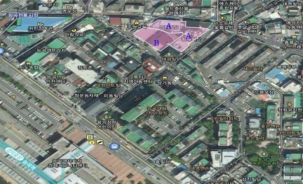 임대주택을 조성할 예정이었다가 공영주차장으로 변경 추진되는 덕양구 토당동 858-2번지 위치.