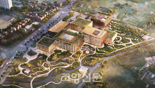 현재 사업 절차가 중단된 원당 신청사의 조감도