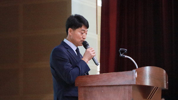 김창규 고양실버인력뱅크 센터장이 인사말을 전하고 있다.