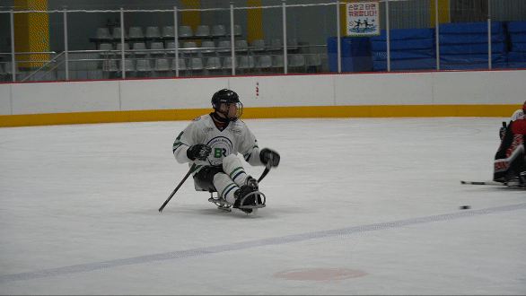 지난 13일 고양아이스워리어스 선수들이 고양 어울림누리 얼음마루에서 훈련을 진행했다. 파라 아이스하키는 스틱으로 썰매를 끌고 퍽을 움직여 상대 골대에 집어넣는 경기다.