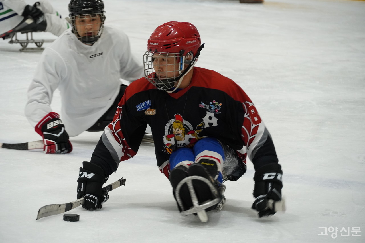 고양아이스워리어스를 이끄는 사성근 감독. 선수들은 매주 일요일마다 모여 훈련한다. 